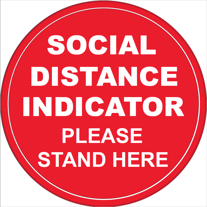 Social Distance Indicator Jack Flash Signs
